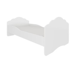 Łóżko białe model fala